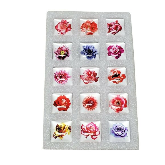 15 pieces Refrigerator Magnet Decorative Square Magnet - Picture 2 of 12